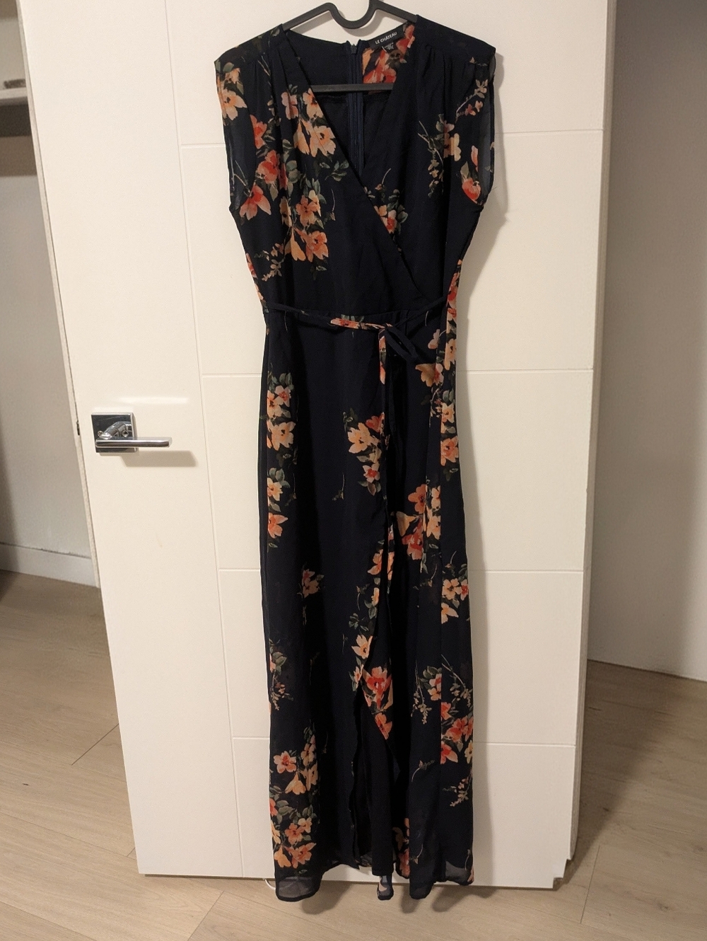 Le Chateau Floral Faux Wrap Dress